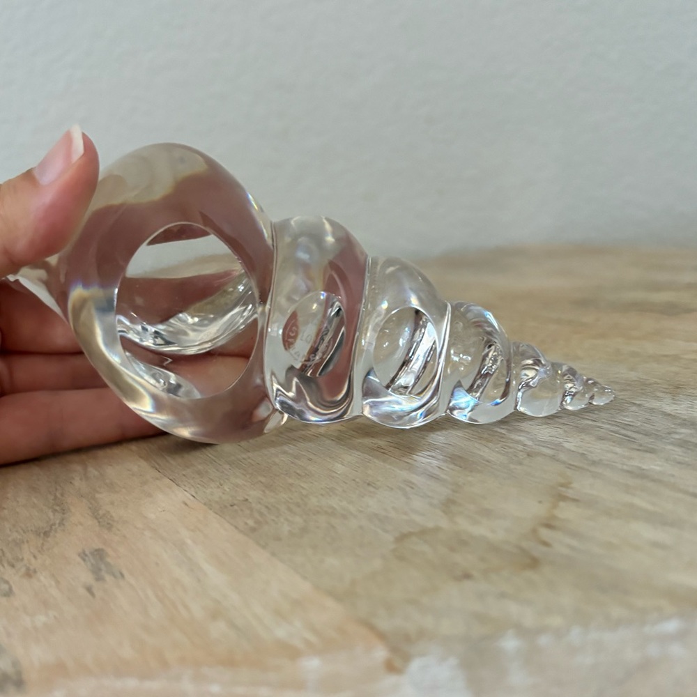 Vintage Saint Louis France Crystal Shell Paperweight - Picture 7 of 10